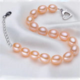 Sterling Silver Rice Pearl Bracelet for Women