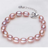 Sterling Silver Rice Pearl Bracelet for Women