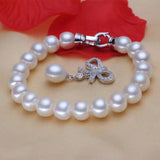 Natural Pearl Bracelet Women's S925 - Gift for Her