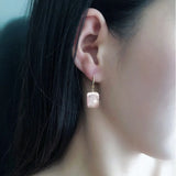 Square Baroque Pearl Pendant Necklace and Earrings Set