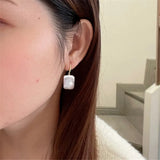 Square Baroque Pearl Pendant Necklace and Earrings Set