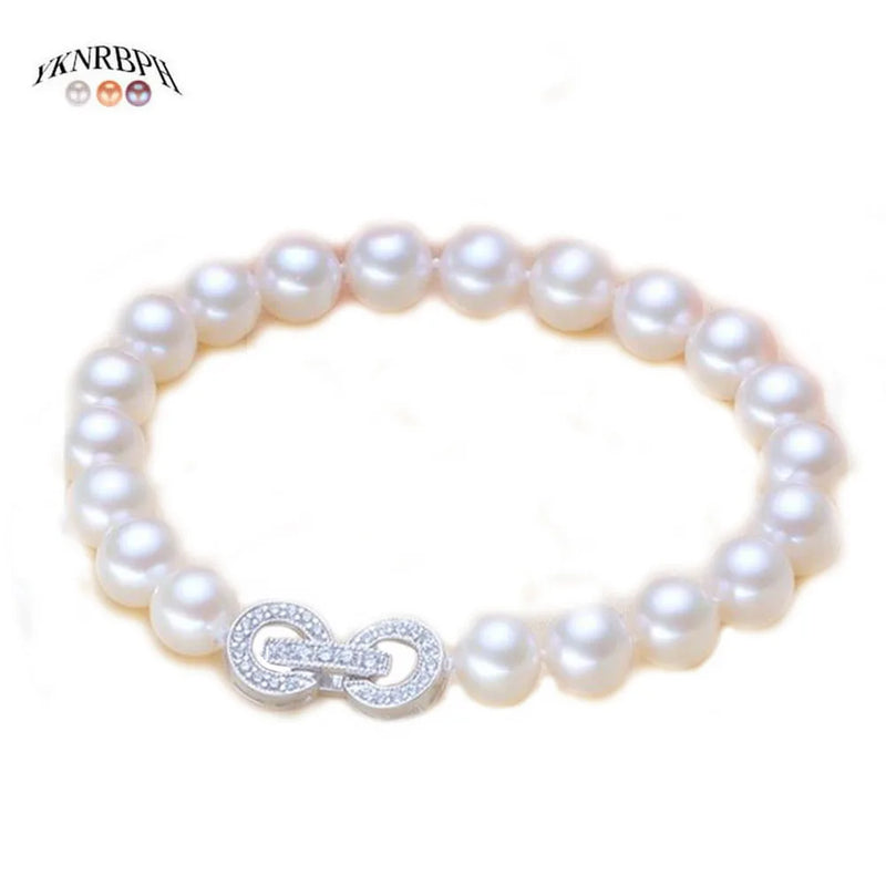 S925 Sterling Silver Pearl Bracelet for Bride Weddings