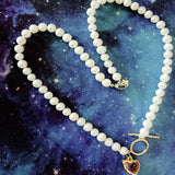 Women's Freshwater Pearl Necklace Unique Design Chain Gift
