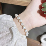 Baroque Pearl Bracelet with Bee Pendant and Zircon