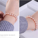 Natural Freshwater Pearl Bracelet White/Purple/Pink/Black