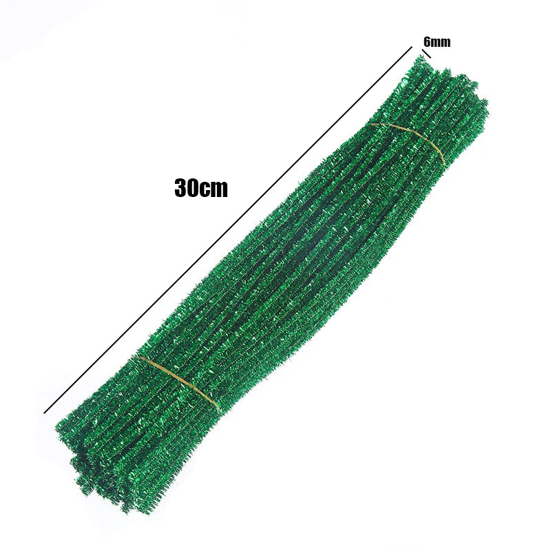 Colorful Wool Root Top Twisting Bar DIY Craft Decor Iron Wire Plush Kids Gift