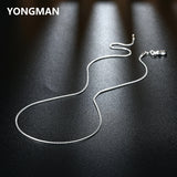 10PCS 925 Sterling Silver 1.2MM Snake Chains Necklaces for Women Girls