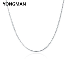 10PCS 925 Sterling Silver 1.2MM Snake Chains Necklaces for Women Girls
