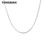 10PCS 925 Sterling Silver 1.2MM Snake Chains Necklaces for Women Girls