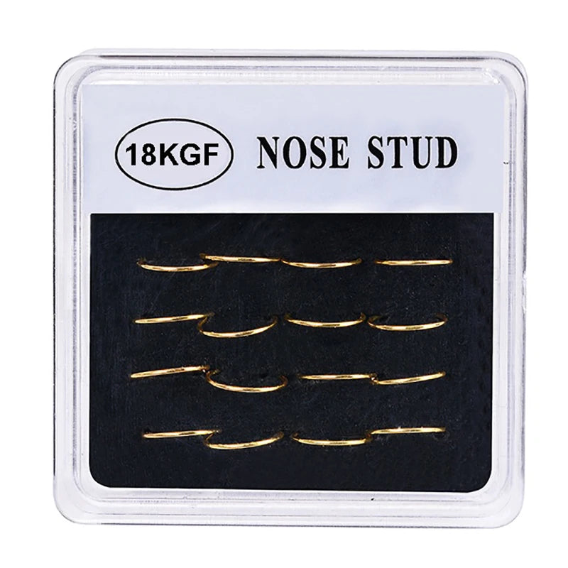 20PCS 925 Silver Nose Stud Hoop Ring Body Piercing Jewelry