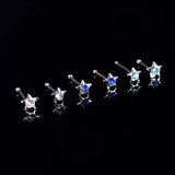 24PCS 925 Sterling Silver Crystal Nose Stud Body Piercing Jewelry