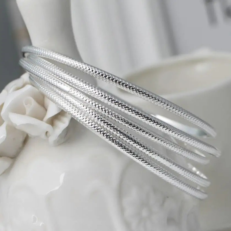 925 Sterling Silver Bracelet Bangle 70MM