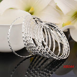 925 Silver Bracelet Bangle 70MM Pair