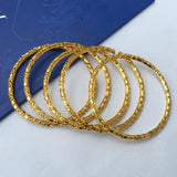 2PCS 18K Plated Cuff Bangle Bracelet Italia Jewelry