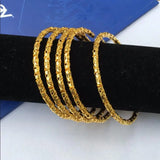 2PCS 18K Plated Cuff Bangle Bracelet Italia Jewelry