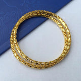 2PCS 18K Plated Cuff Bangle Bracelet Italia Jewelry