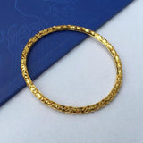 2PCS 18K Plated Cuff Bangle Bracelet Italia Jewelry