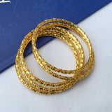 2PCS 18K Plated Cuff Bangle Bracelet Italia Jewelry