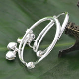 2PCS 925 Sterling Silver Baby Bangles Kids Bracelets