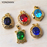 5PCS 925 Sterling Silver Crystal Pendants For Necklace