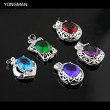 5PCS 925 Sterling Silver Crystal Pendants For Necklace
