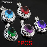 925 Silver Crystal Pendant Set for Necklace