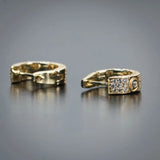 Zircon Hip Hop Hoop Earrings Set for Men