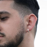 Zircon Hip Hop Hoop Earrings Set for Men