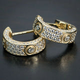 Zircon Hip Hop Hoop Earrings Set for Men