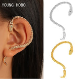 Punk Style Clip Earrings Snake Shape Metal Ear Hook Jewelry Gift