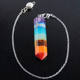 7 Chakra Layered Crystal Stone Pendants for Jewelry Making