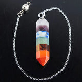 7 Chakra Layered Crystal Stone Pendants for Jewelry Making