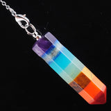 7 Chakra Layered Crystal Stone Pendants for Jewelry Making
