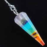 7 Chakra Layered Crystal Stone Pendants for Jewelry Making