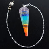7 Chakra Layered Crystal Stone Pendants for Jewelry Making