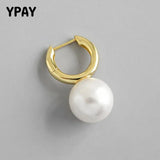925 Silver Drop Earrings Shell Pearl Vintage Jewelry