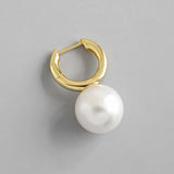 925 Silver Drop Earrings Shell Pearl Vintage Jewelry