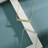 925 Sterling Silver Chain Necklace for Women Tinfoil Pendant YMN208