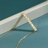925 Sterling Silver Chain Necklace for Women Tinfoil Pendant YMN208