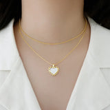 925 Silver Korea Heart Pendant Necklace YMN194