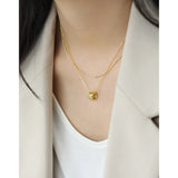 925 Silver Chain Necklace with Shell Pendant YMN195