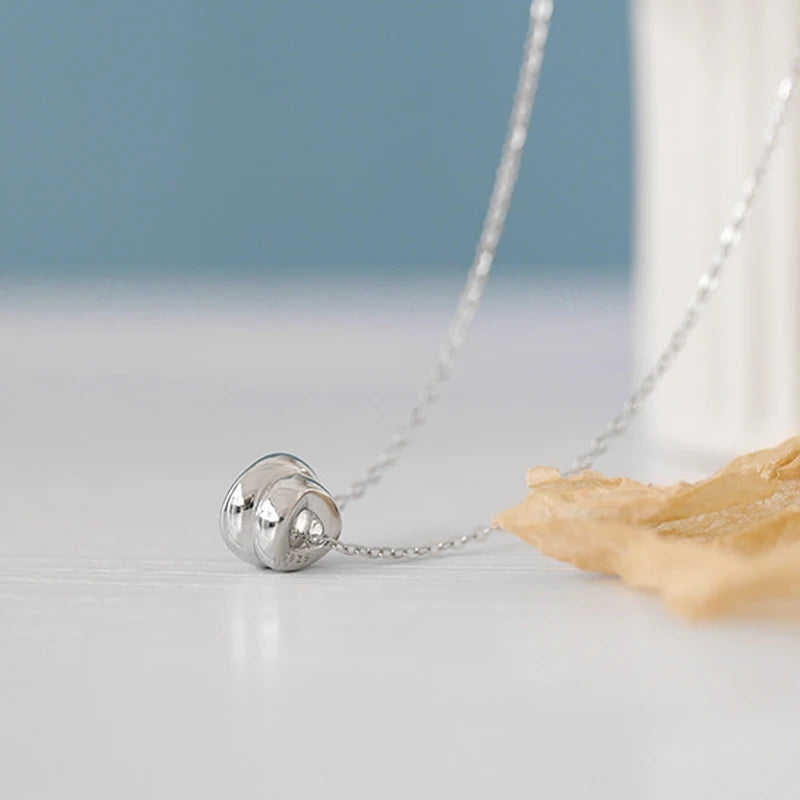 925 Silver Chain Necklace with Shell Pendant YMN195