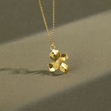 925 Silver Flower Pendant Necklace Women INS Link Chain Fine Jewelry