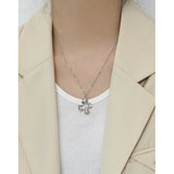 925 Silver Flower Pendant Necklace Women INS Link Chain Fine Jewelry