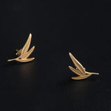 925 Sterling Silver Bamboo Leaves Stud Earrings for Women