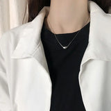 925 Sterling Silver Chain Necklace Women Korea Bean Choker YMN201
