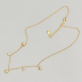 925 Silver Chain Necklace Geometric Stars Zircon Fine Jewelry