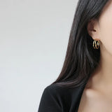 925 Silver Double Circle Hoop Earrings Fine Jewelry