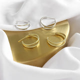 925 Silver Double Circle Hoop Earrings Fine Jewelry
