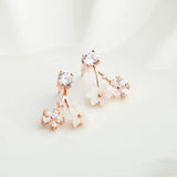 925 Silver Flower Stud Earrings for Women YME598